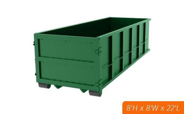 you may order as many 40 yard dumpsters as you need for your project